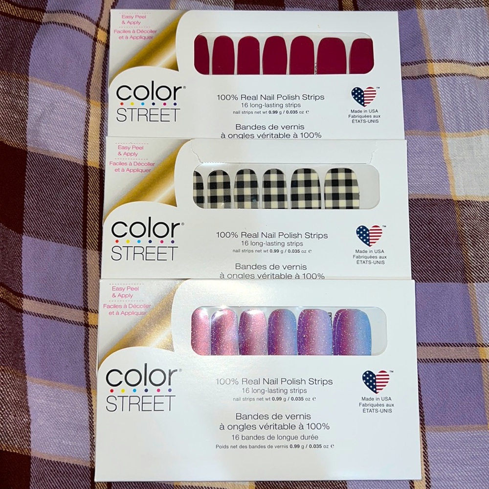 Color street nail strips 3 sets